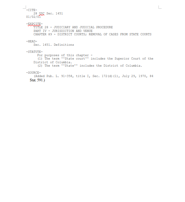 Title 28 USC Sec. 1451 – Definitions