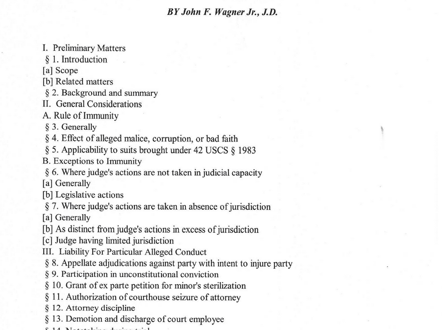 116L Ed 2d 947 – JUDGE’S LIABILITY FOR DAMAGES